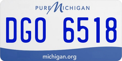 MI license plate DGO6518