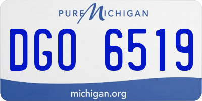 MI license plate DGO6519