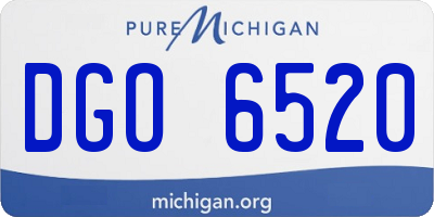 MI license plate DGO6520
