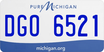 MI license plate DGO6521