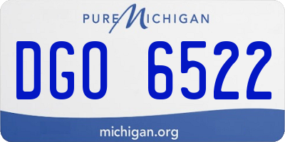 MI license plate DGO6522