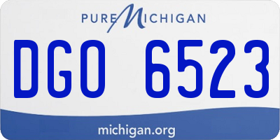 MI license plate DGO6523