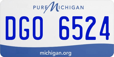 MI license plate DGO6524