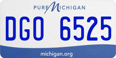 MI license plate DGO6525