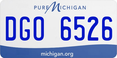 MI license plate DGO6526