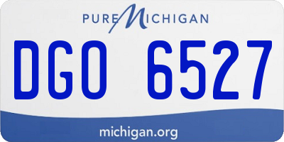 MI license plate DGO6527