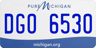 MI license plate DGO6530