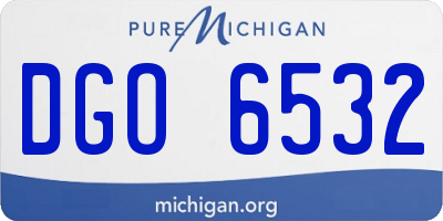 MI license plate DGO6532