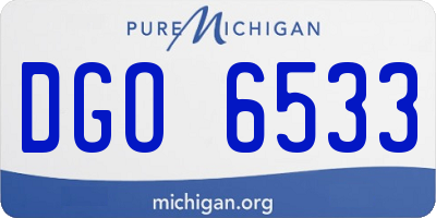 MI license plate DGO6533
