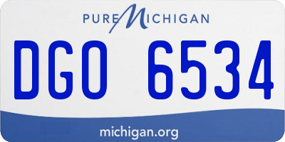 MI license plate DGO6534