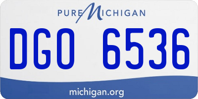 MI license plate DGO6536