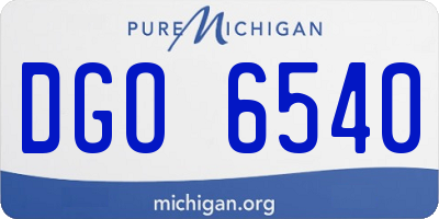 MI license plate DGO6540