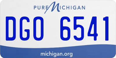 MI license plate DGO6541