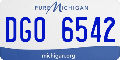 MI license plate DGO6542