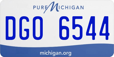 MI license plate DGO6544