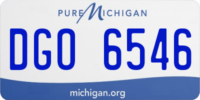 MI license plate DGO6546