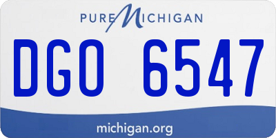 MI license plate DGO6547