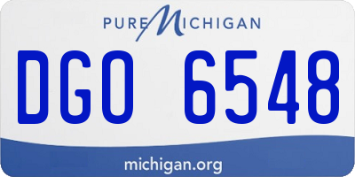 MI license plate DGO6548
