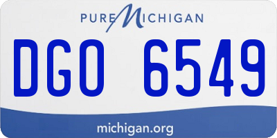 MI license plate DGO6549