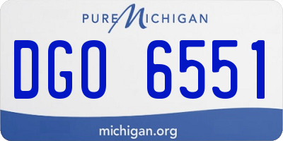 MI license plate DGO6551