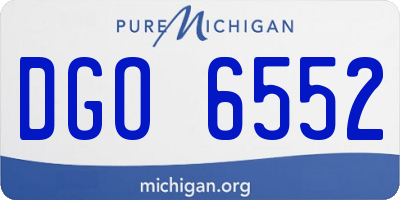 MI license plate DGO6552