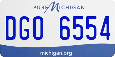 MI license plate DGO6554