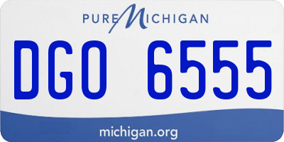 MI license plate DGO6555