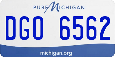 MI license plate DGO6562