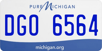 MI license plate DGO6564