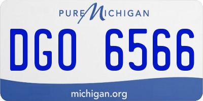 MI license plate DGO6566