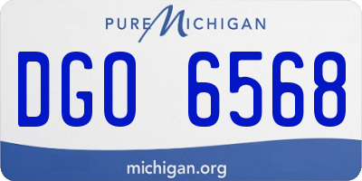 MI license plate DGO6568