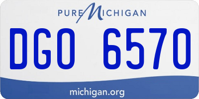 MI license plate DGO6570