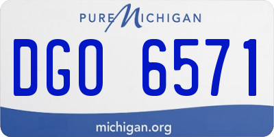MI license plate DGO6571