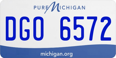 MI license plate DGO6572