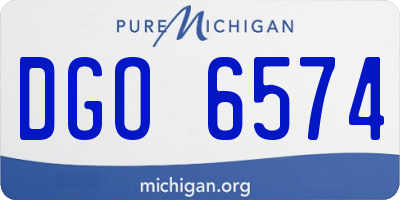 MI license plate DGO6574