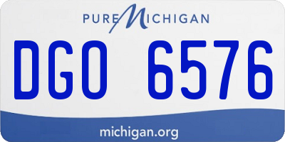 MI license plate DGO6576