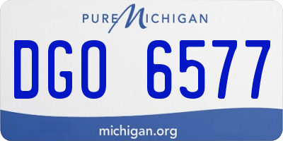 MI license plate DGO6577