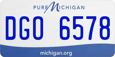 MI license plate DGO6578