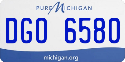 MI license plate DGO6580