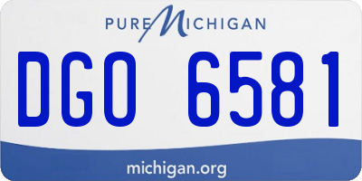 MI license plate DGO6581