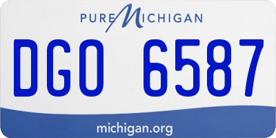 MI license plate DGO6587