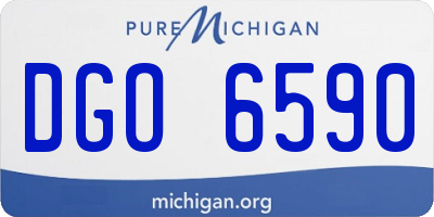 MI license plate DGO6590