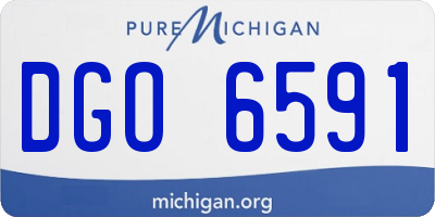 MI license plate DGO6591