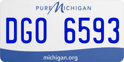 MI license plate DGO6593