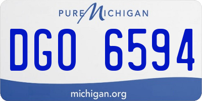 MI license plate DGO6594