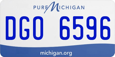 MI license plate DGO6596