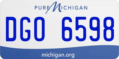 MI license plate DGO6598