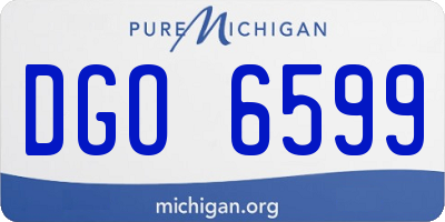 MI license plate DGO6599