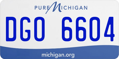 MI license plate DGO6604
