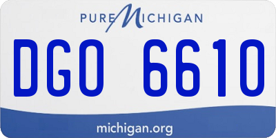 MI license plate DGO6610